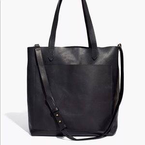 NWT Madewell Leather Medium Transport Tote Black